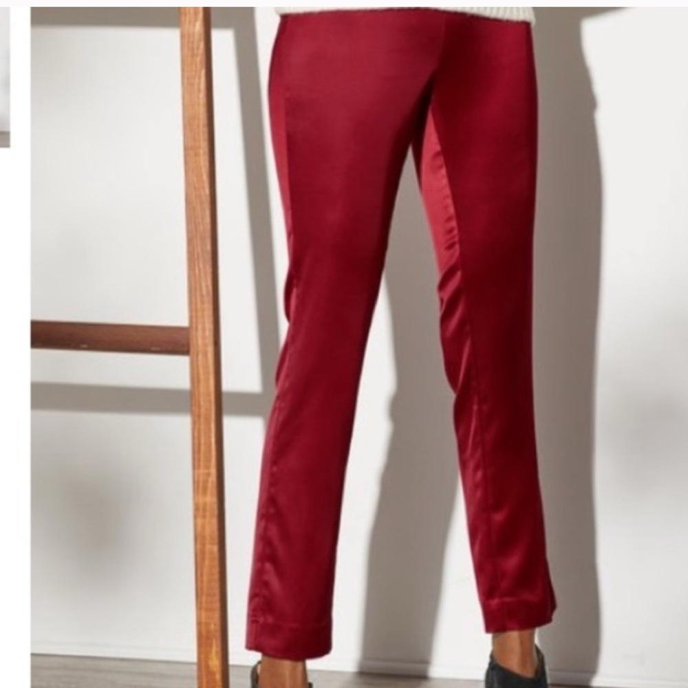 Soft Surroundings Rich Red Ankle Pants new size small